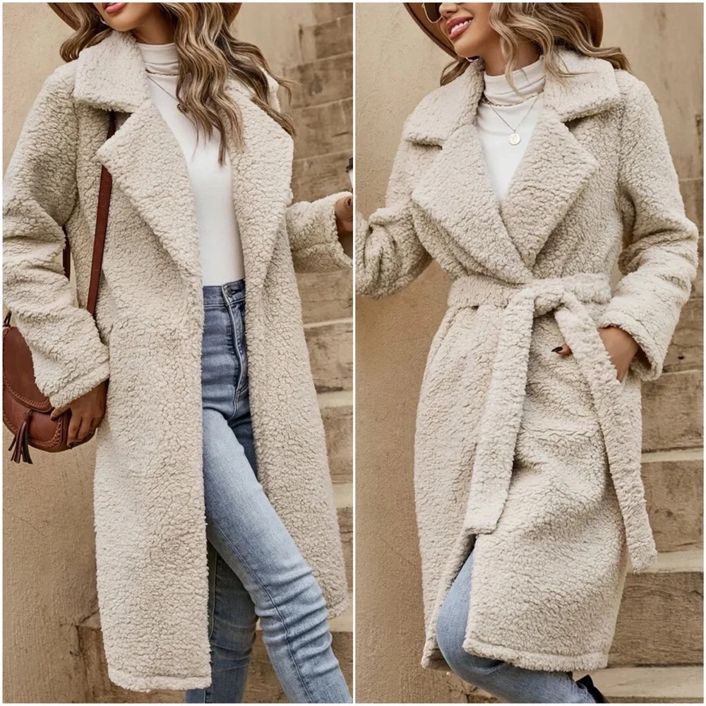 Cozy Pocket Teddy Oversized Jacket Coat - Picture 1 of 6